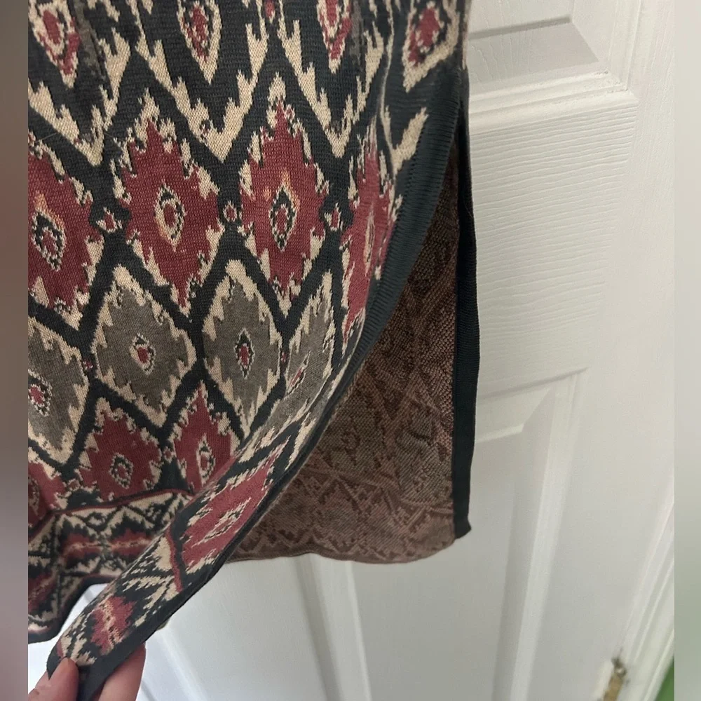 Peruvian Connection Pima Cotton Knit Skirt geometric ikat pattern Size Small - Picture 4 of 13